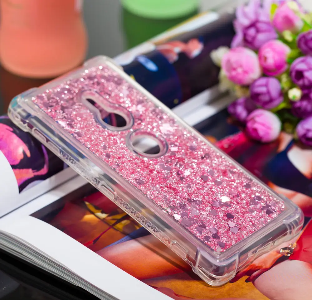 Glitter Stars Phone Case for Sony Xperia XZ2 XZ 2 H8216 H8276 H8266 H8296 Dynamic Liquid Quicksand Soft TPU Back Cover Coque Bag |