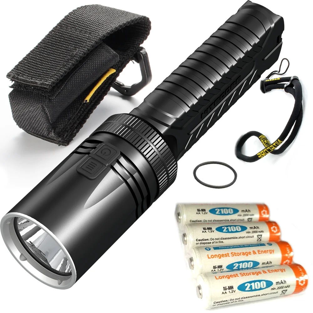 Топ продаж NITECORE EA42 4xAA 2100mAh перезаряжаемая батарея 1800 CREE XHP35 HD фонарик наружный