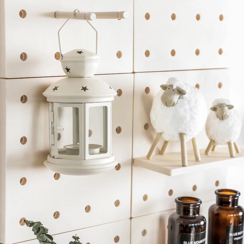 Кухня для хранения дома Съемная DIY отверстие пластины стены скандинавские полки