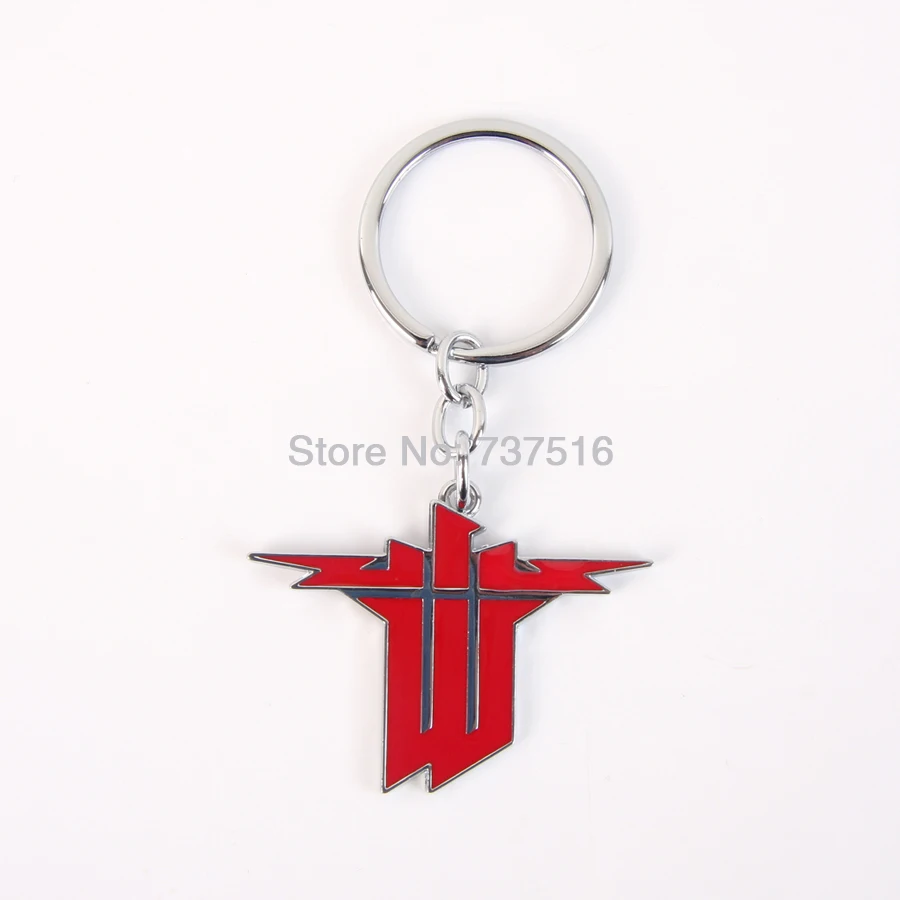 Игра вокруг Wolfenstein металлический Красный значок сплав знак кино и ТВ анимация