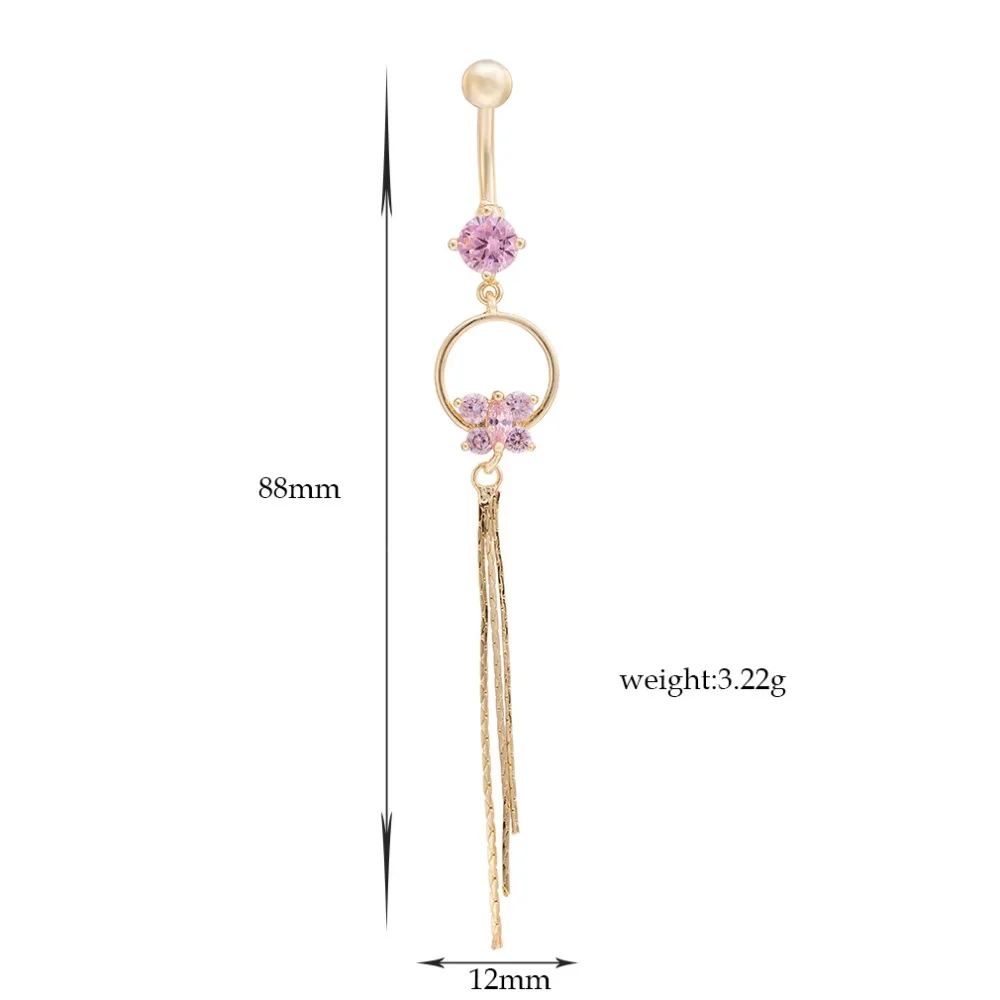 Гипоаллергенный Спецодежда медицинская серьги Круг бабочка с длинной бахромой