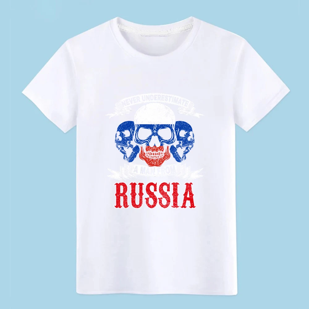 Футболка с российским флагом и подарочной идеей трикотажная футболка одежда