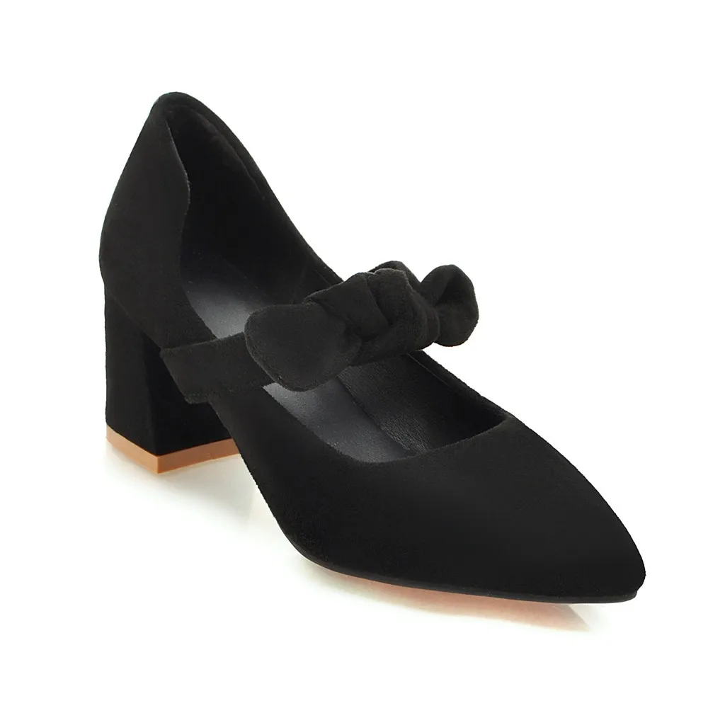 В 2018 году весна-осень и новая Толстая Женская обувь на высоком каблуке с закрытым