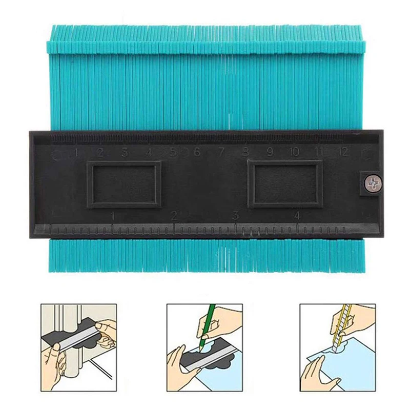 Линейка нестандартного контура измеритель для копирования профиля пластиковый