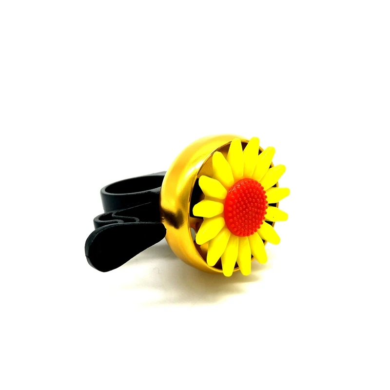Алюминиевый сплав Cuty Flower велосипед велосипедный руль кольцо Рог Звук Подсолнух колокольчик сигнализация Металл Многоцветный Полезная безопасность