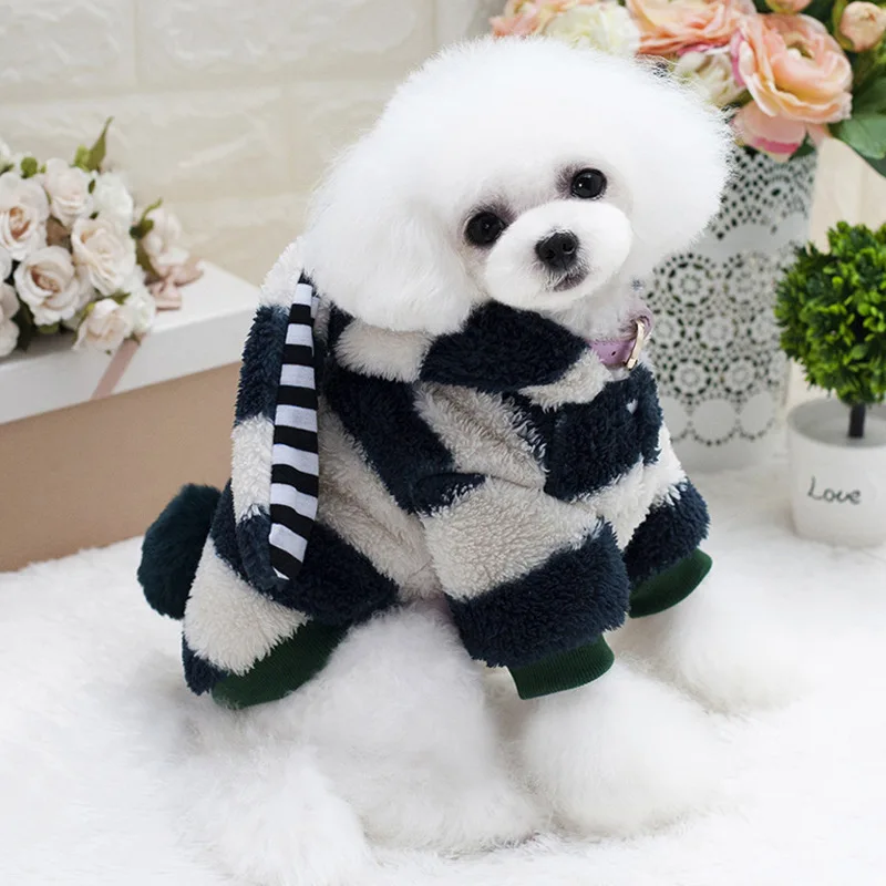 Rabbit ear dog costume outfits pet cat jacket coat clothing for chihuahua pitbull winter warm fleece clothes hoodie | Дом и сад
