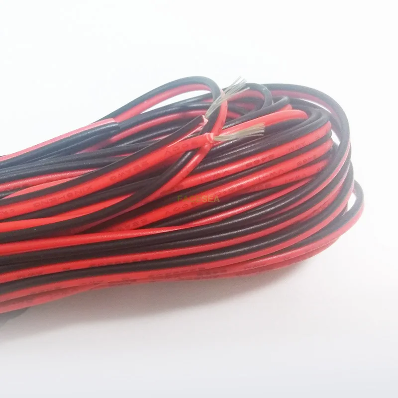 3 м 6 12 20 2pin 22awg 5050 3528 Светодиодная лента провод удлиненный красный черный кабель