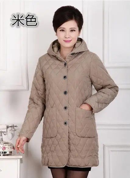 Женская одежда, стеганая куртка, новая модная длинная куртка для девочек среднего возраста, стеганое пальто с капюшоном, парки 699