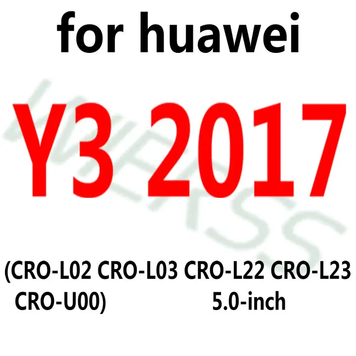for Huawei Y3 2017 Для huawei Y6 Y3 закаленное Стекло Экран Защитная пленка для huawei Y5 lite DRA-LX5 Y5 Prime Y5 MYA-L02 - Цвет: for Huawei Y3 2017