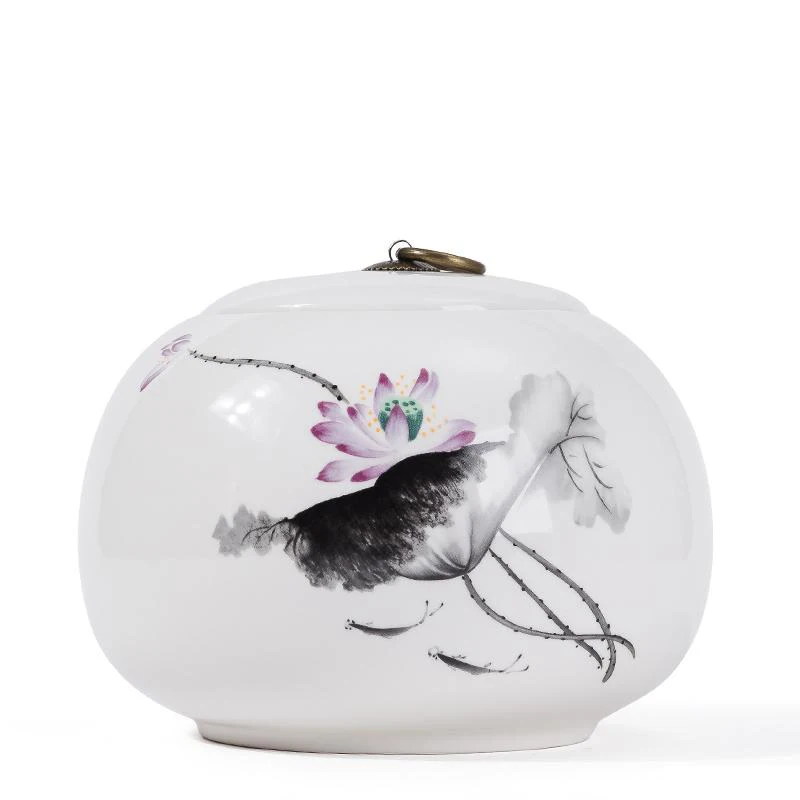 Высокоемкая 600 г керамическая чайная банка креативная ручная роспись Caddy для