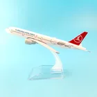 Модель самолета, 16 см, турецкий Авиалайнер, 777, из металлического сплава, Игрушечная модель самолета, подарок на день рождения