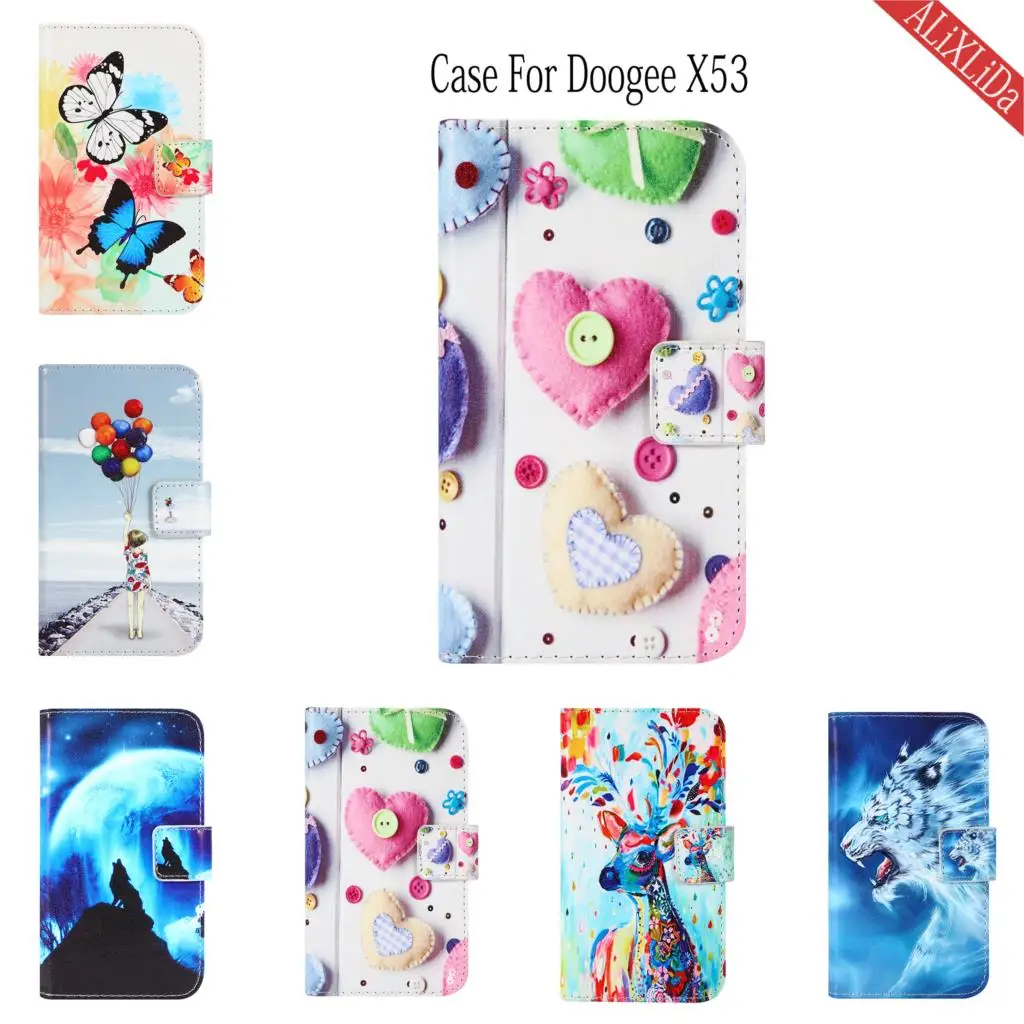 Чехол Для Doogee X53 модный кожаный защитный чехол высокого качества с мультяшным