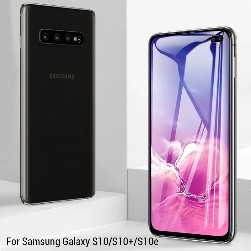 Мягкая защитная пленка PZOZ 3D PET для Samsung Galaxy S10 S8 S9 Plus S10e Note S 8 9|Защитные стёкла и