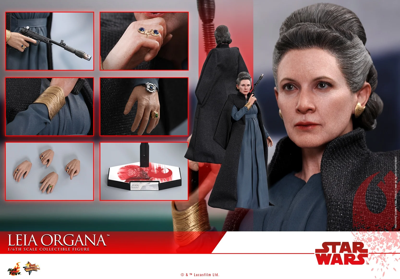 HT Star Wars 1/6 Leia Organa Коллекционная фигурка для фанатов праздничный подарок