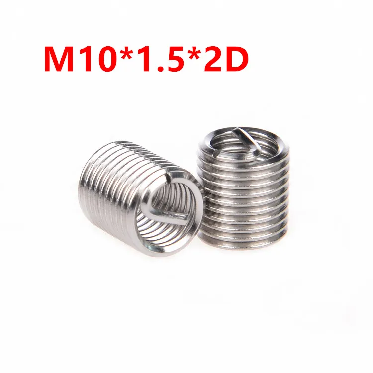 50 шт. M10 * 1 5 2D проволочная Резьбовая вставка m10x2D винтовая втулка резьбовые вставки