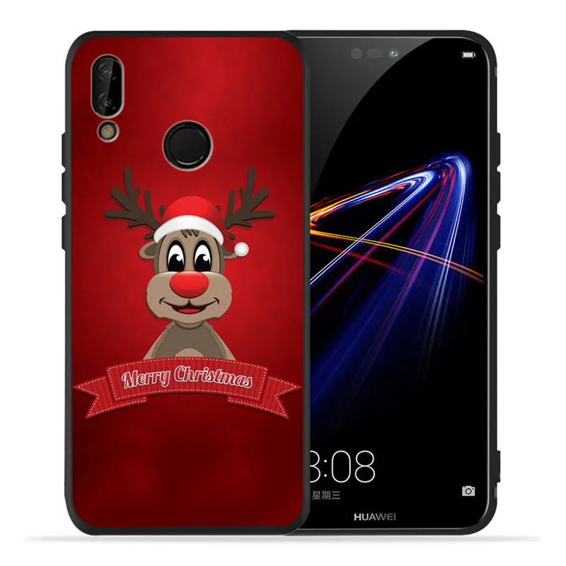 Счастливого Рождества для huawei P8 P10 P20 P30 Коврики 10 20 Honor 8 8X 8C 9 V20 10 Lite Plus Pro Чехол для телефона чехол Coque чехол-футляр