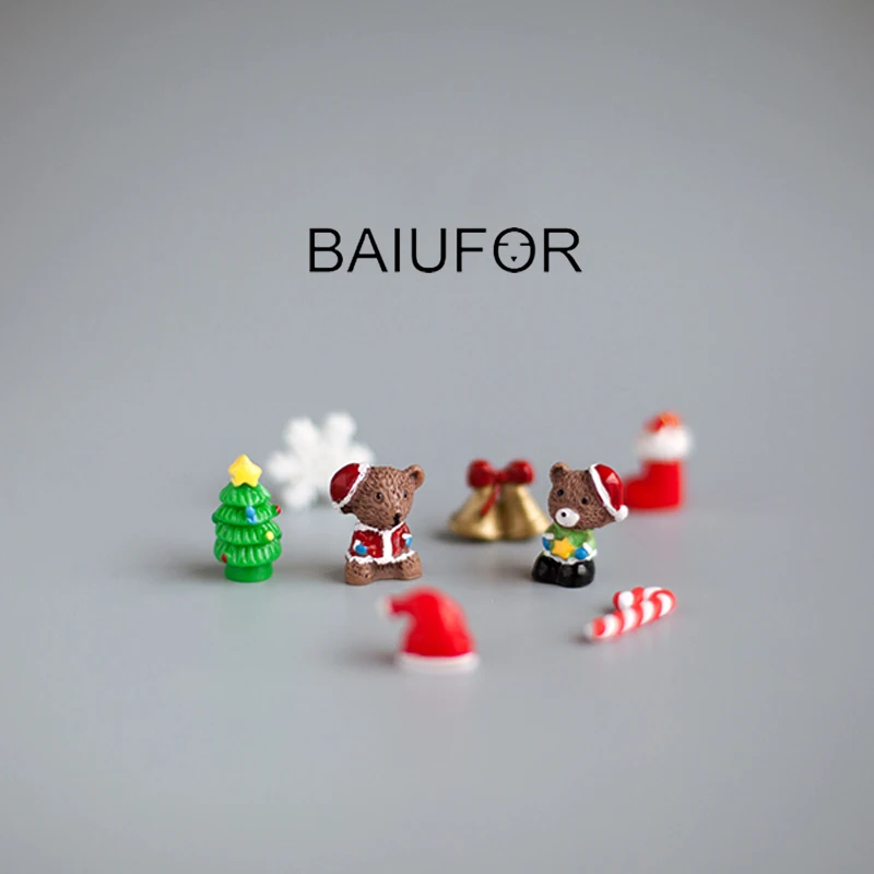 BAIUFOR миниатюрная Рождественская елка Санта Клаус Снеговики Снежная утка