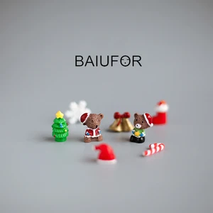 BAIUFOR миниатюрная Рождественская елка Санта Клаус Снеговики Снежная утка Террариум аксессуары Волшебные садовые фигурки кукольный домик Декор