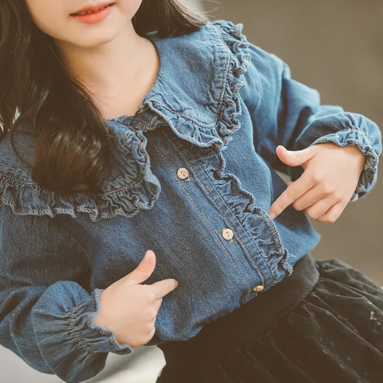 Коллекция 2019 года весенне летние комплекты одежды для школы джинсовое