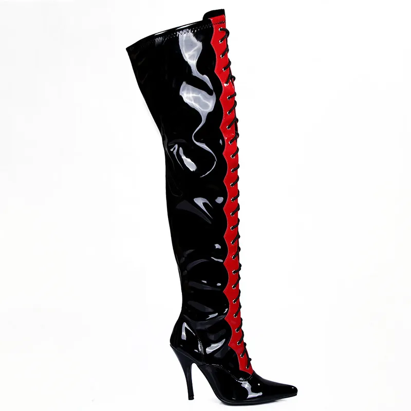 Prova perfetto High Heels Boots Women Night Club Glossy Leather Sexy Fashion Over the Knee Fenty Beauty Gothic Ladies | Обувь