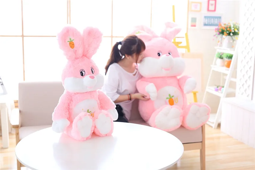 Lucky Rabbit 150 см морковка, Кролик плюшевая игрушка набивная Мягкая Кукла Игрушки для маленьких детей игрушки для животных День рождения Рождественский подарок для детей