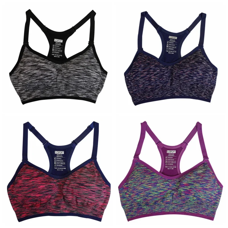 

High Quality Adjustable Spaghetti Straps Professional Sports Bra Tanks , Fast absorption Sweat Seamless Top Athletic Vest