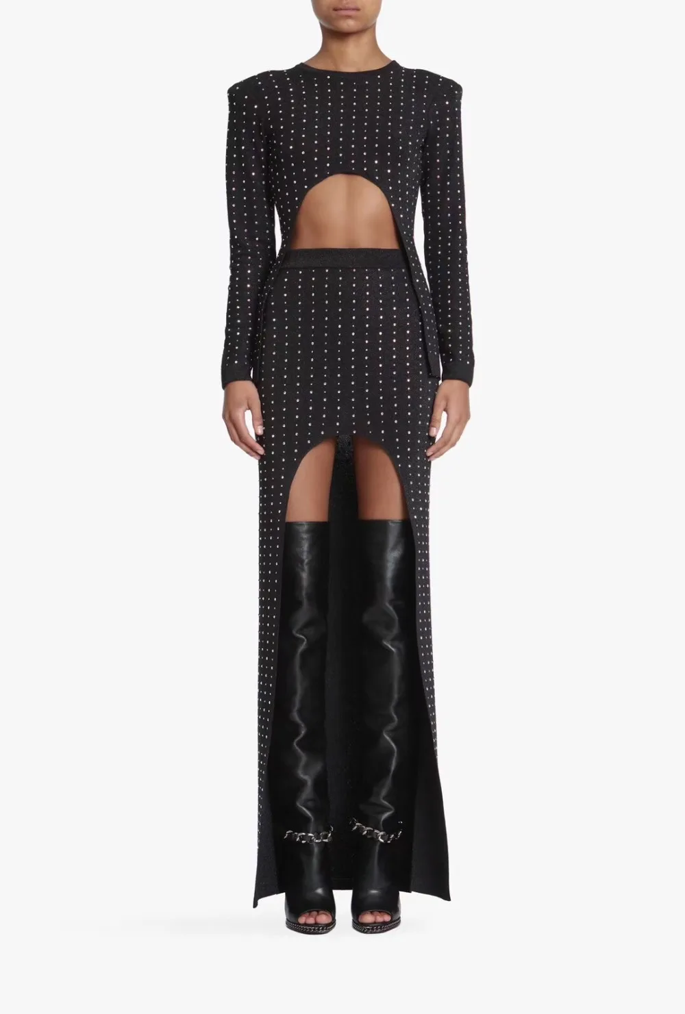 2018 новое поступление черный Для женщин 2 предмета бриллиантами сексуальное