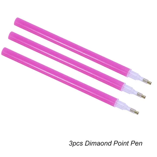 3pcs Diamond Pen 1 набор пластиковых восковых точечных ручек DIY алмазная паста наклейка клей куб глина для Стразы точечный выбор Дизайн ногтей маникюр CH686 - Цвет: 3pcs Diamond Pen