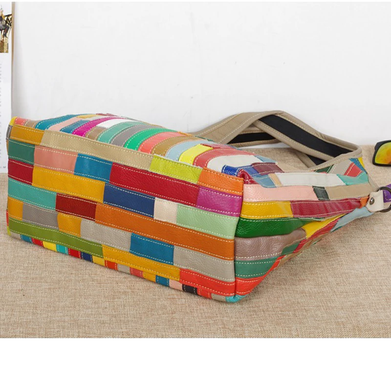 Новая женская сумка в полоску из натуральной кожи модные сумки женские