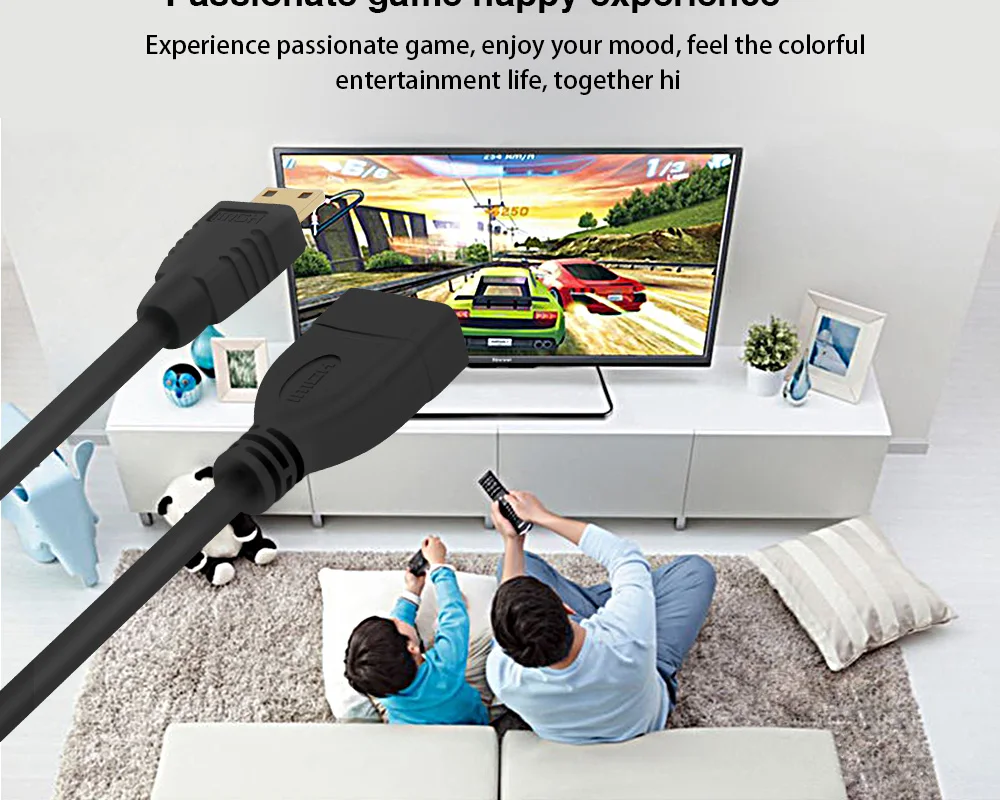 BILINK Mini HDMI Мужской к HDMI Женский адаптер кабель конвертер 1080P