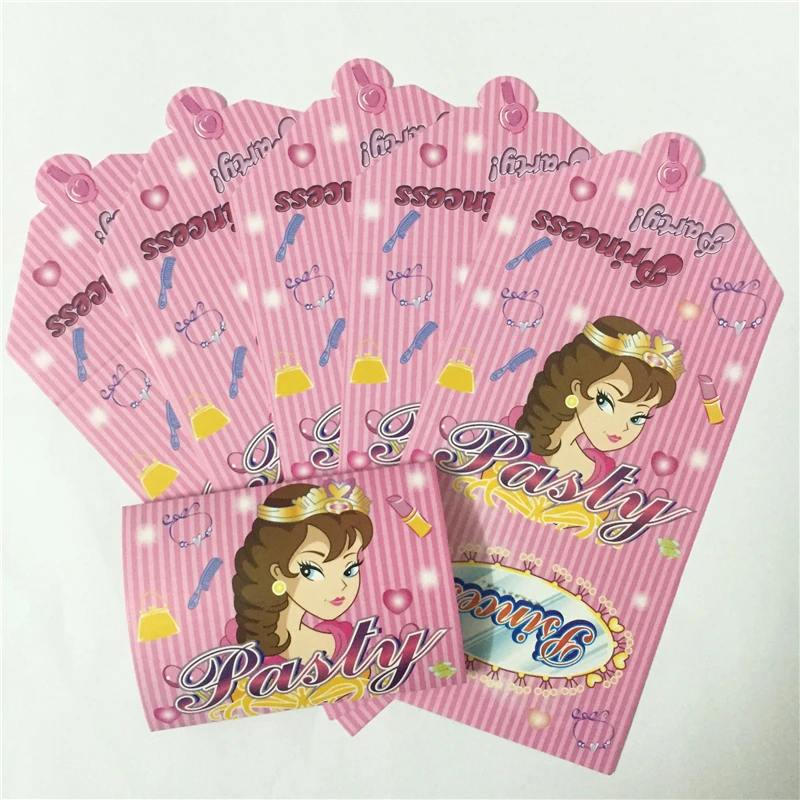 10 шт. открытки принцессы на день рождения пригласительные с героями мультфильмов