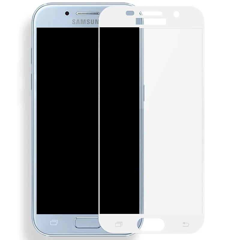Screen protective all cover Tempered Glass For samsung A3 2017 4.7 inch A3200 9H smartphone toughened display cases on crystals | Мобильные