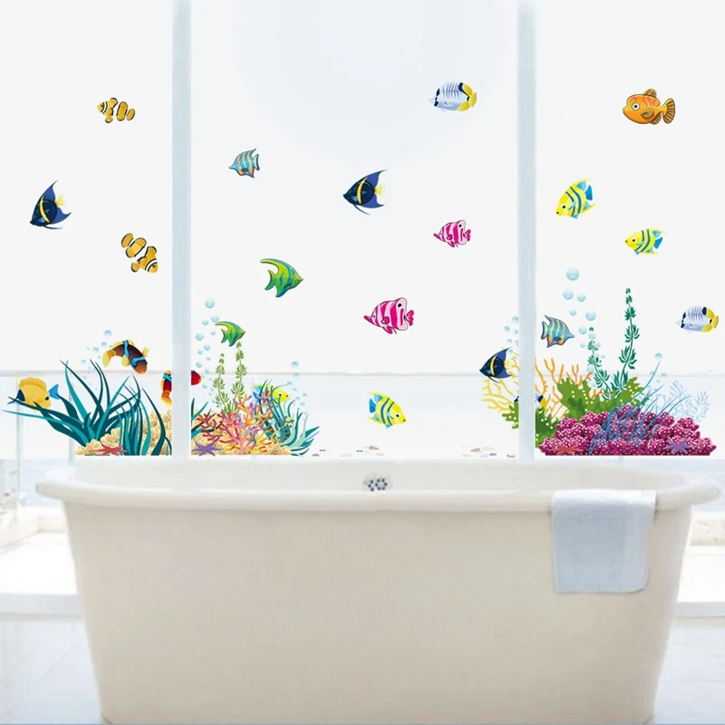 Наклейка Морской мир съемная Настенная с цитатами постер для спальни ванной