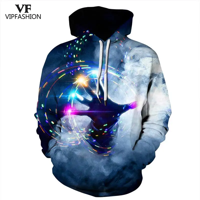 VIP Fashion Hight Quality 3d Printed Horror Halloween Theme Pattern Design Sweatshirt Cool Cosplay Couple Hoodies | Мужская одежда