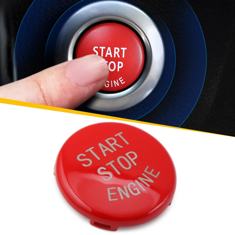 Кнопка запуска двигателя автомобиля замена крышки стоп переключатель ключ декор