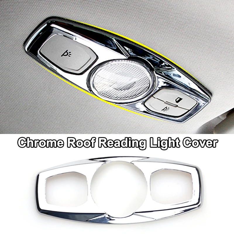 roof light cover Хромированный светильник для Ford Escape Kuga, панель переключателя переменного тока, крышка на вентиляционное отверстие, декоративная ручка, аксессуары для стайлинга автомобилей - Цвет: roof light cover