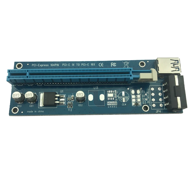 10 шт. 60 см USB 3.0 PCI E Express 1x до 16x райзер карта с кабелем питания SATA 15pin 4pin для майнинга