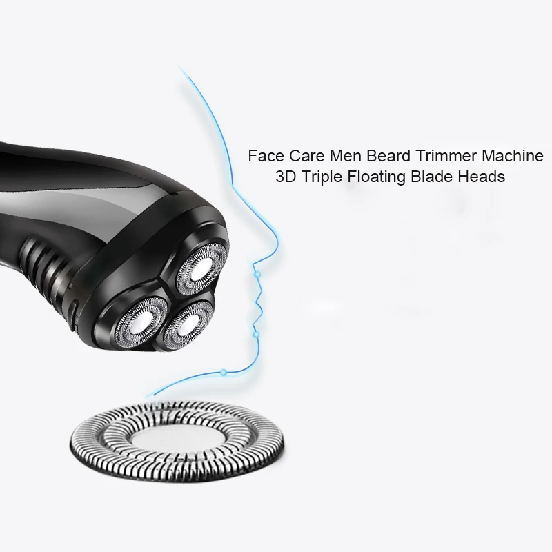 RIWA 100-240 V перезаряжаемая электробритва 3D Тройная плавающая головка лезвия