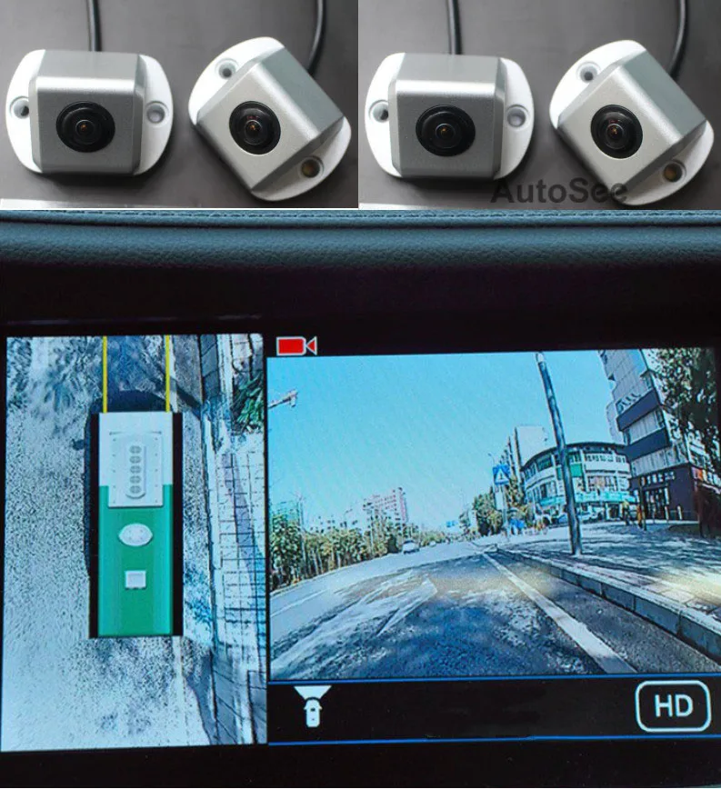 Автобус автобус школьный 360 градусов круглый вид камера птичий глаз панорамный DVR