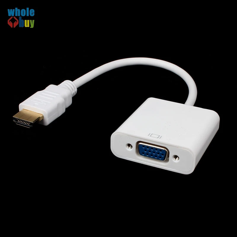 HDMI VGA видео адаптер HDTV CRT монитор ТВ 3 5 мм аудио кабель конвертер 30 шт./лот|Кабели