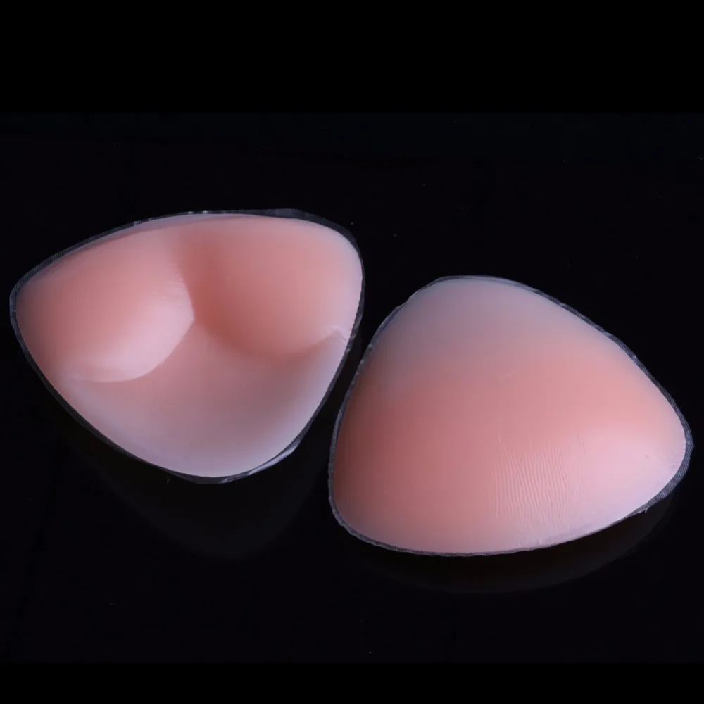 Треугольные подушечки силиконовый купальник пуш-ап бюстгальтер вставка для