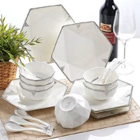 the dishes suit european household tableware bowl dish plate bone china creative ceramics steamed rice dishes