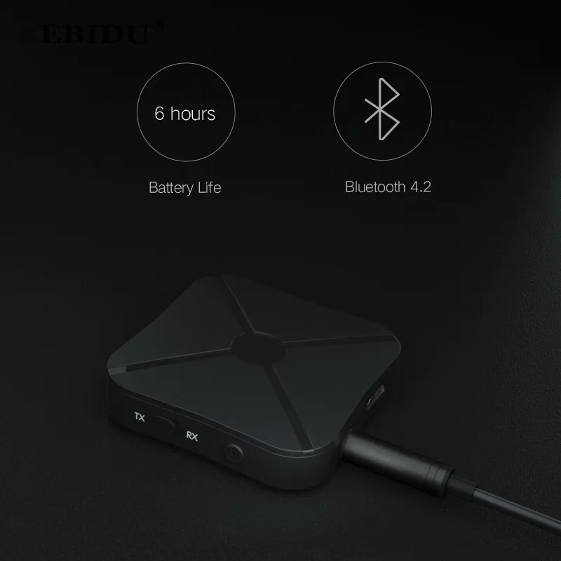 Kebidu 2в1 Bluetooth 4 2 передатчик и приемник беспроводной аудио адаптер Aux 3 5 мм плеер для