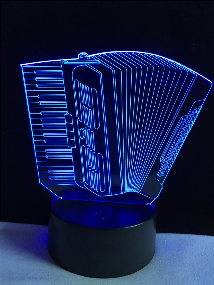 Accordion Форма 3D лампа светодиодный USB лампа сенсорный RGB цвета меняющий стол ночник прикроватная декоративная светодиодная лампа модный свет