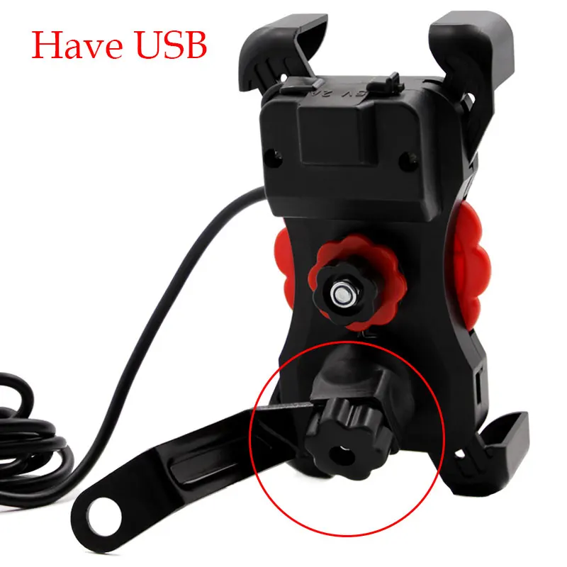 USB Bracket Holder Nuoxintr, универсальное зарядное устройство с двумя USB разъемами для мотоцикла, для телефона, для мотокросса, для велосипеда, держатель для руля, зарядное устройство, адаптер питания, розетка - Цвет: USB Bracket Holder