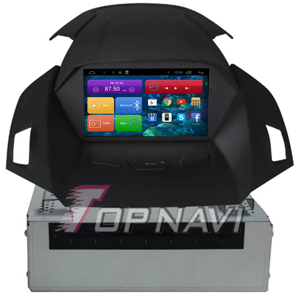 Topnavi 8 &quotчетырехъядерный Android 6 0 Автомобильный GPS-навигатор для Ford Kuga Авторадио