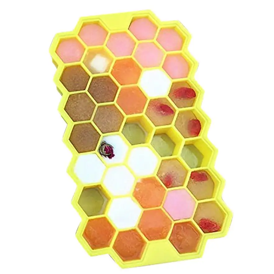 Сотовая форма кубик льда 37 кубиков лоток Форма для контейнеры хранения с формой