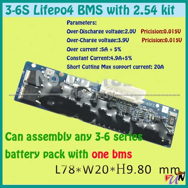 Фото Защитная плата для литий ионных батарей 3S 4s 6S BMS PCM lifepo4 18650 3 7 В 2 - купить
