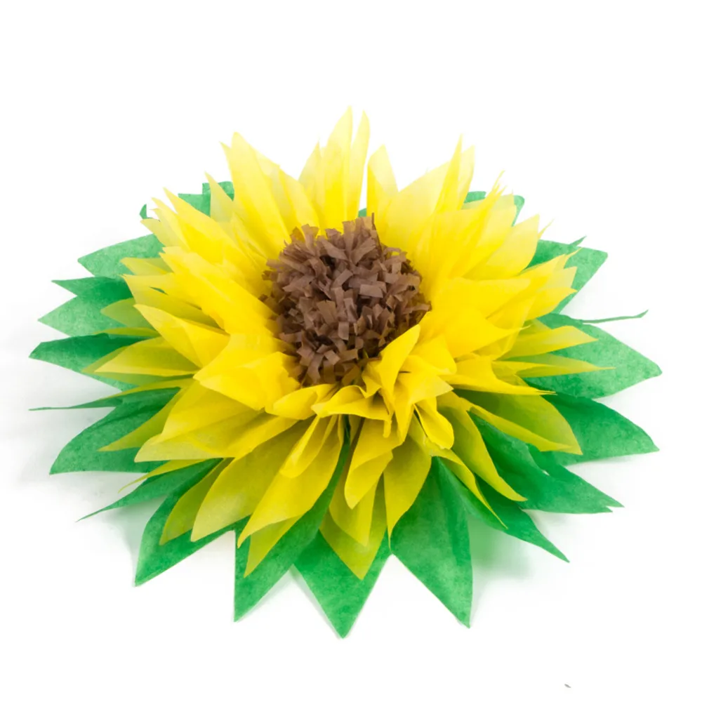30 см набор из 3 тканевых бумажных подсолнухов Декор Gerbera Daises для мороженого свадебный душ Свадебная вечеринка Детский душ день рождения
