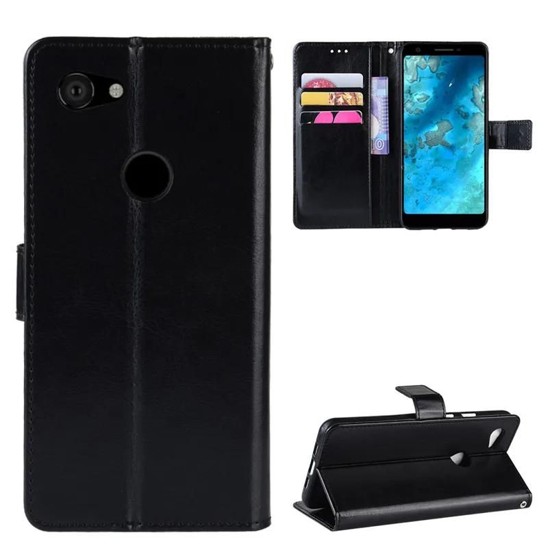 Роскошный кожаный флип кошелек для Google Pixel 3a XL чехол с функцией подставки и